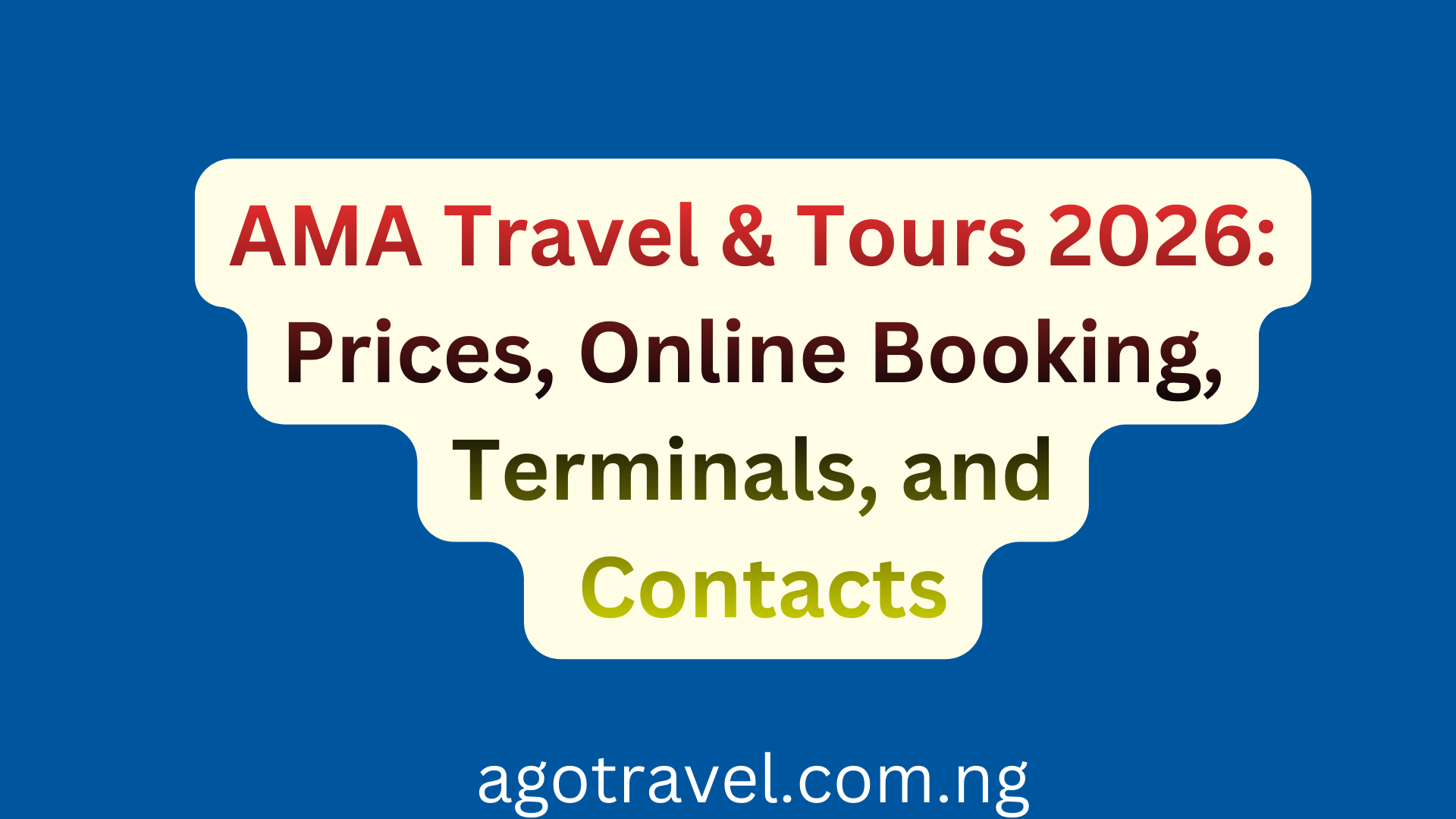 AMA Travel & Tours 2026: Prices, Online Booking, Terminals, and Contacts