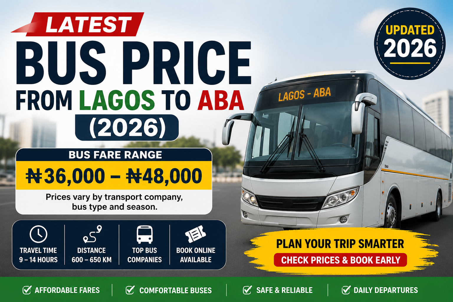Latest Bus Price from Lagos to Aba (2026)